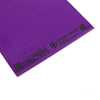 Back bottom of Purple recycled mailing bag